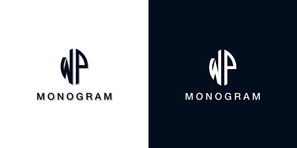 Leaf Style Initial Letter Monogram Logo Logo Incorporate Two Creative — Vector de stock