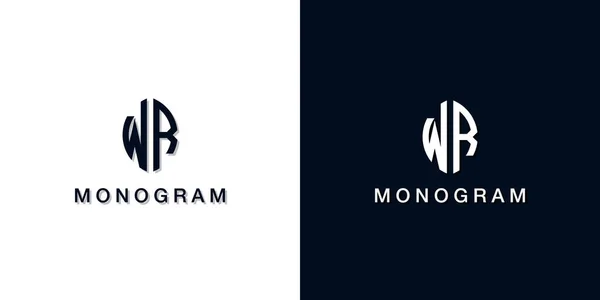 Leaf Style Initial Letter Monogram Logo Logo Incorporate Two Creative — Stockvector