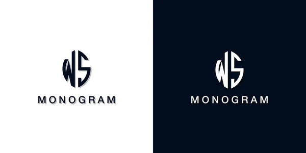 Leaf Style Initial Letter Monogram Logo Logo Incorporate Two Creative — Stockový vektor