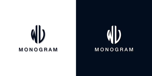 Leaf Style Initial Letter Monogram Logo Logo Incorporate Two Creative — Stockvector