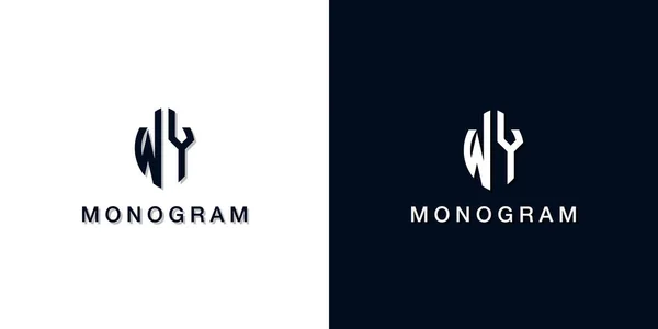 Liść Styl Litera Monogram Logo Logo Łączy Się Dwoma Kreatywnymi — Wektor stockowy