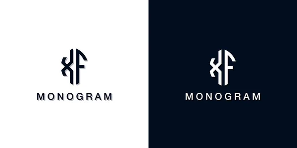 Bladstil Första Bokstaven Monogram Logotyp Denna Logotyp Innehåller Två Kreativa — Stock vektor