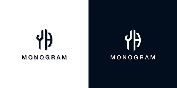 Leaf Style Initial Letter Monogram Logo Logo Incorporate Two Creative — Vector de stock