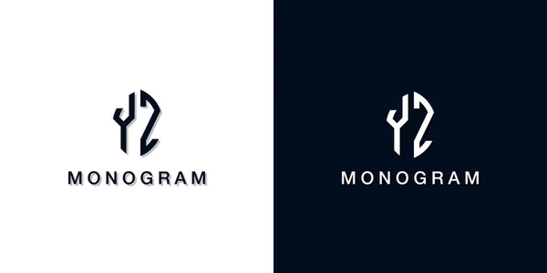 Логотип Монограммы Стиле Листа Логотип Включает Себя Два Творческих Письма — стоковый вектор