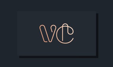 Minimum klipsli VC logosu. Bu logo, klip yazı tipinden esinlenilmiştir. Hangi şirket veya markanın bu ilk uygulamayı başlattığı için uygun olacaktır.