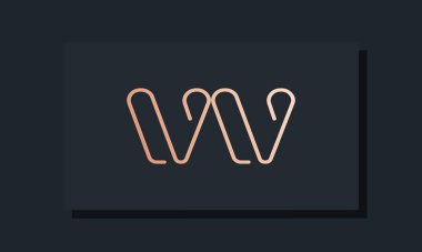 İlk harf VV logosu. Bu logo, klip yazı tipinden esinlenilmiştir. Hangi şirket veya markanın bu ilk uygulamayı başlattığı için uygun olacaktır.