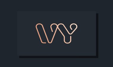 Minimum klipsli VY logosu. Bu logo, klip yazı tipinden esinlenilmiştir. Hangi şirket veya markanın bu ilk uygulamayı başlattığı için uygun olacaktır.