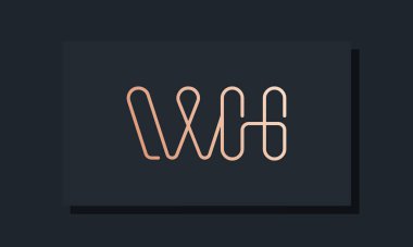 Minimum klipsli WH logosu. Bu logo, klip yazı tipinden esinlenilmiştir. Hangi şirket veya markanın bu ilk uygulamayı başlattığı için uygun olacaktır.