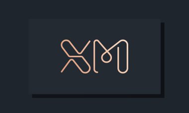 Asgari çizgi sanat baş harfleri XM logo. Bu logo, klipsli yazı karakterinden esinlenilmiş. İlk harfleri hangi şirket ya da markanın başlattığı uygun olacaktır..