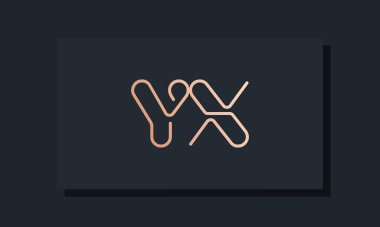 Asgari çizgi çizimi, YX logosu ilk harfleri. Bu logo, klipsli yazı karakterinden esinlenilmiş. İlk harfleri hangi şirket ya da markanın başlattığı uygun olacaktır..