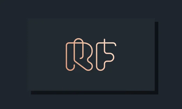 最小クリップ初期文字Rfロゴ クリップタイプからインスピレーションを受けたこのロゴは どの企業やブランド名がそれらの初期を開始するのに適しています — ストックベクタ