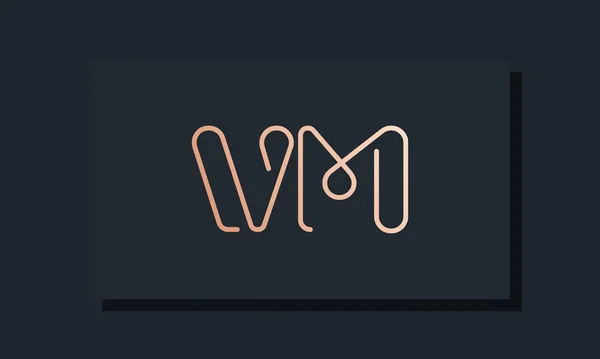 Minimalna Początkowa Litera Klipu Logo Maszyny Wirtualnej Logo Inspiracji Klipu — Wektor stockowy