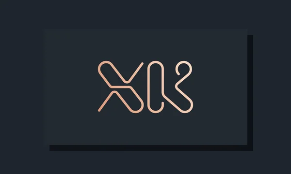 Minimální Počáteční Písmena Čáry Logo Toto Logo Inspirováno Klipem Bude — Stockový vektor