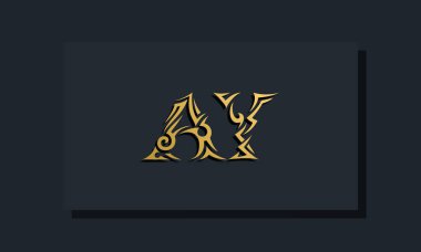 Luxury initial letters AY logo design. It will be use for Restaurant, Royalty, Boutique, Hotel, Heraldic, Jewelry, Fashion and other vector illustration
