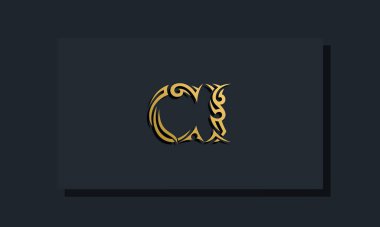 Luxury initial letters CI logo design. It will be use for Restaurant, Royalty, Boutique, Hotel, Heraldic, Jewelry, Fashion and other vector illustration