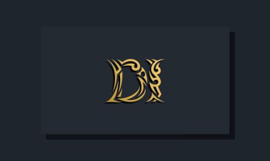 Luxury initial letters DI logo design. It will be use for Restaurant, Royalty, Boutique, Hotel, Heraldic, Jewelry, Fashion and other vector illustration