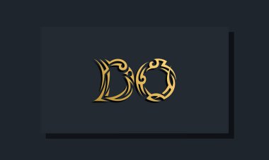Luxury initial letters DO logo design. It will be use for Restaurant, Royalty, Boutique, Hotel, Heraldic, Jewelry, Fashion and other vector illustration
