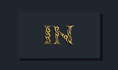 Logo dizaynındaki lüks harfler. Restoran, Kraliyet, Butik, Otel, Heraldik, Mücevher, Moda ve diğer vektör illüstrasyonları için kullanılacak