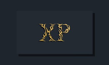 Lüks ilk harfler XP logo tasarımı. Restoran, Kraliyet, Butik, Otel, Heraldik, Mücevher, Moda ve diğer vektör illüstrasyonları için kullanılacak