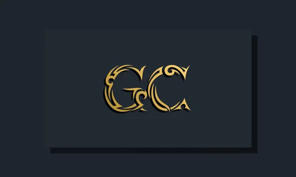 Luxury Initial Letters Logo Design Use Restaurant Royalty Boutique Hotel — Stok Vektör