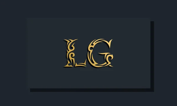 Luxe Eerste Letters Logo Ontwerp Het Zal Worden Gebruikt Voor — Stockvector