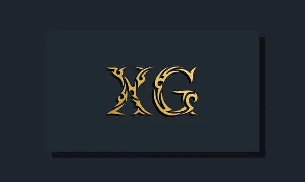 Lüks Ilk Harfler Logo Tasarımı Restoran Kraliyet Butik Otel Heraldik — Stok Vektör