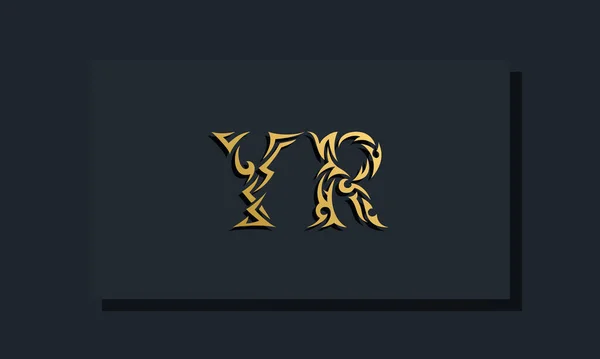 Роскошные Начальные Буквы Дизайн Логотипа Будет Использоваться Ресторанного Роялти Бутика — стоковый вектор