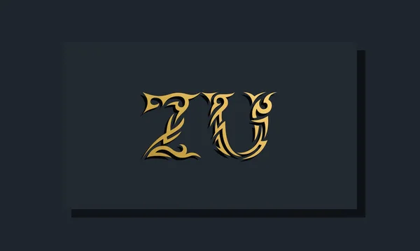 Роскошные Начальные Буквы Дизайн Логотипа Будет Использоваться Ресторанного Роялти Бутика — стоковый вектор