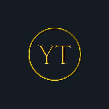 Lüks harfler, YT harfleri. Dövme stüdyosu, kuaför, butik, otel, üniversite, retro, kenetlenme tarzı için uygun