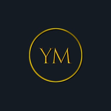 Lüks harfler, YM harfleri. Dövme stüdyosu, kuaför, butik, otel, üniversite, retro, kenetlenme tarzı için uygun