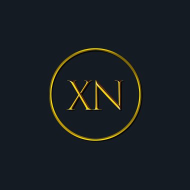 Lüks harfler XN baş harfleri. Dövme stüdyosu, kuaför, butik, otel, üniversite, retro, kenetlenme tarzı için uygun