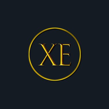 Lüks harfler XE baş harfleri. Dövme stüdyosu, kuaför, butik, otel, üniversite, retro, kenetlenme tarzı için uygun