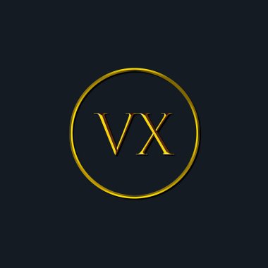 Lüks harfler VX harfleri. Dövme stüdyosu, kuaför, butik, otel, üniversite, retro, kenetlenme tarzı için uygun