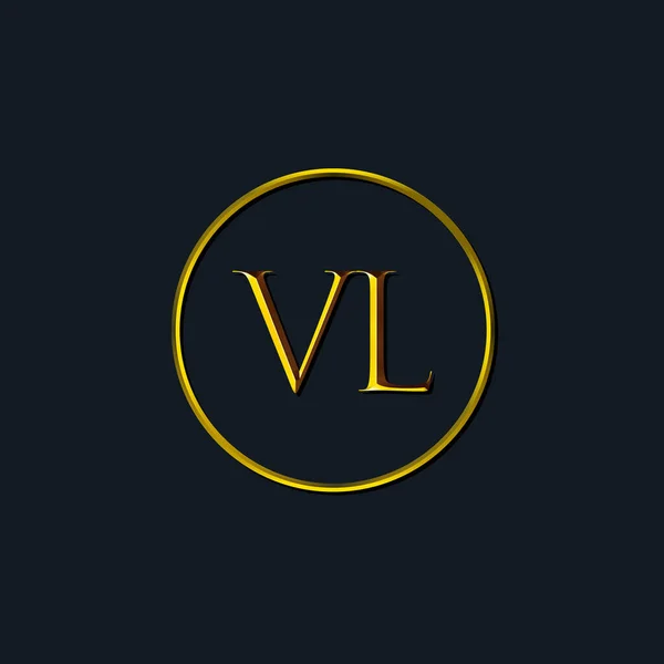 Luxury Initial Letters Monogram Suitable Tattoo Studio Salon Boutique Hotel — Stock Vector