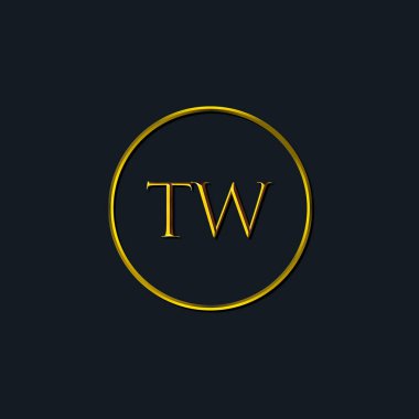 Lüks harfler, TW harfleri. Dövme stüdyosu, kuaför, butik, otel, üniversite, retro, kenetlenme tarzı için uygun