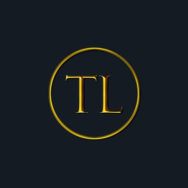 Lüks harfler TL monogram. Dövme stüdyosu, kuaför, butik, otel, üniversite, retro, kenetlenme tarzı için uygun