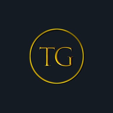 Lüks harfler, TG harfleri. Dövme stüdyosu, kuaför, butik, otel, üniversite, retro, kenetlenme tarzı için uygun