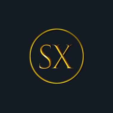Lüks Baş harfler SX monogram. Dövme stüdyosu, kuaför, butik, otel, üniversite, retro, kenetlenme tarzı için uygun