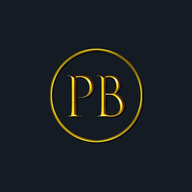 Lüks harfler, PB harfleri. Dövme stüdyosu, kuaför, butik, otel, üniversite, retro, kenetlenme tarzı için uygun