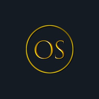 Lüks ilk harfler işletim sistemi monogramı. Dövme stüdyosu, kuaför, butik, otel, üniversite, retro, kenetlenme tarzı için uygun