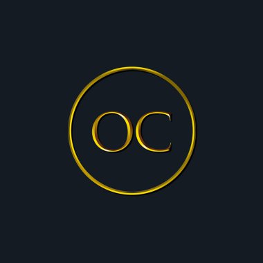 Lüks Baş harfler OC baş harfleri. Dövme stüdyosu, kuaför, butik, otel, üniversite, retro, kenetlenme tarzı için uygun