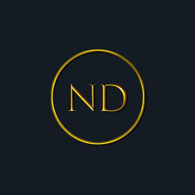 Lüks harfler. ND harfleri. Dövme stüdyosu, kuaför, butik, otel, üniversite, retro, kenetlenme tarzı için uygun