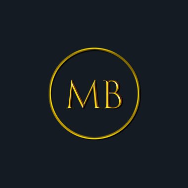 Lüks harfler MB harfleri. Dövme stüdyosu, kuaför, butik, otel, üniversite, retro, kenetlenme tarzı için uygun