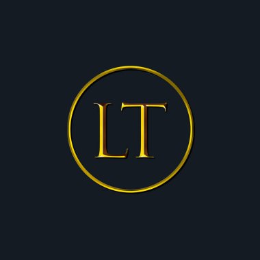 Lüks harfler, LT harfleri. Dövme stüdyosu, kuaför, butik, otel, üniversite, retro, kenetlenme tarzı için uygun