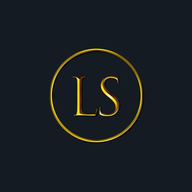 Lüks harfler LS monogramı. Dövme stüdyosu, kuaför, butik, otel, üniversite, retro, kenetlenme tarzı için uygun