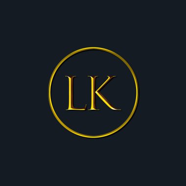 Lüks harfler, LK harfleri. Dövme stüdyosu, kuaför, butik, otel, üniversite, retro, kenetlenme tarzı için uygun