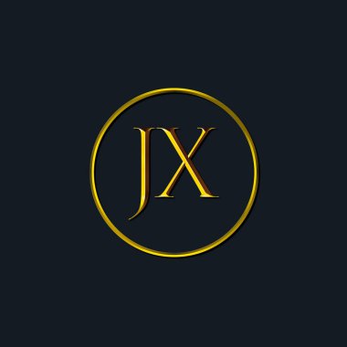 Lüks harfler, JX harfleri. Dövme stüdyosu, kuaför, butik, otel, üniversite, retro, kenetlenme tarzı için uygun