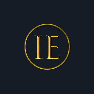 Lüks Baş harfler IE monogram. Dövme stüdyosu, kuaför, butik, otel, üniversite, retro, kenetlenme tarzı için uygun