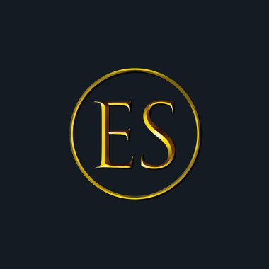 Lüks Baş harfler ES monogram. Dövme stüdyosu, kuaför, butik, otel, üniversite, retro, kenetlenme tarzı için uygun