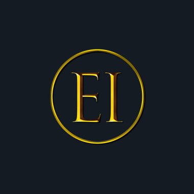 Lüks harfler. El-i monogram. Dövme stüdyosu, kuaför, butik, otel, üniversite, retro, kenetlenme tarzı için uygun